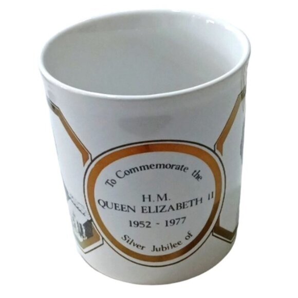 Vintage Queen Elizabeth II Silver Jubilee Mug 1977 Kiln Craft English Ironstone - Picture 3 of 7
